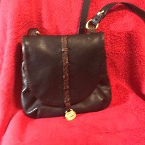 Brahmin leather two tone crossbody
